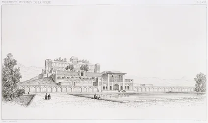 Utsikt över Golestan Qajar-palatset 